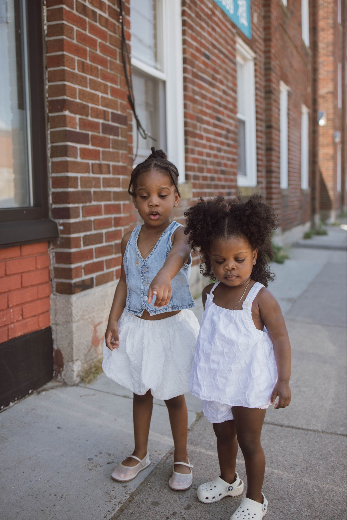 Kids fashion bubble skirt and denim vest crocs and mesh ballet flats 

#LTKKids #LTKFamily