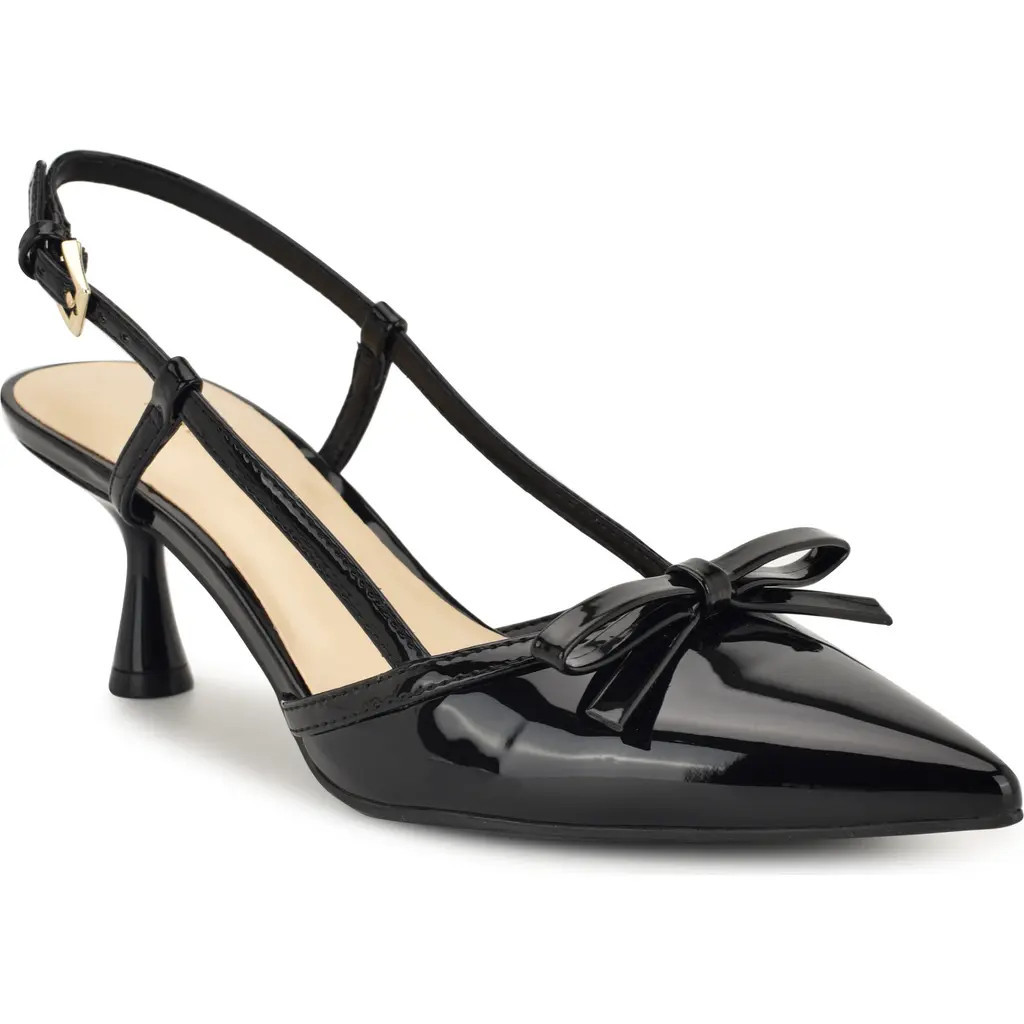 Nine West Reissa Slingback Pointed Toe Pump in Black at Nordstrom Rack, Size 9 | Nordstrom Rack