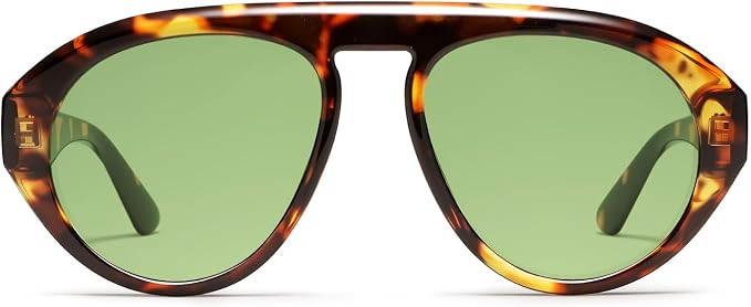 VANLINKER Retro Oversized Aviator Sunglasses for Women Men VL9932 | Amazon (US)