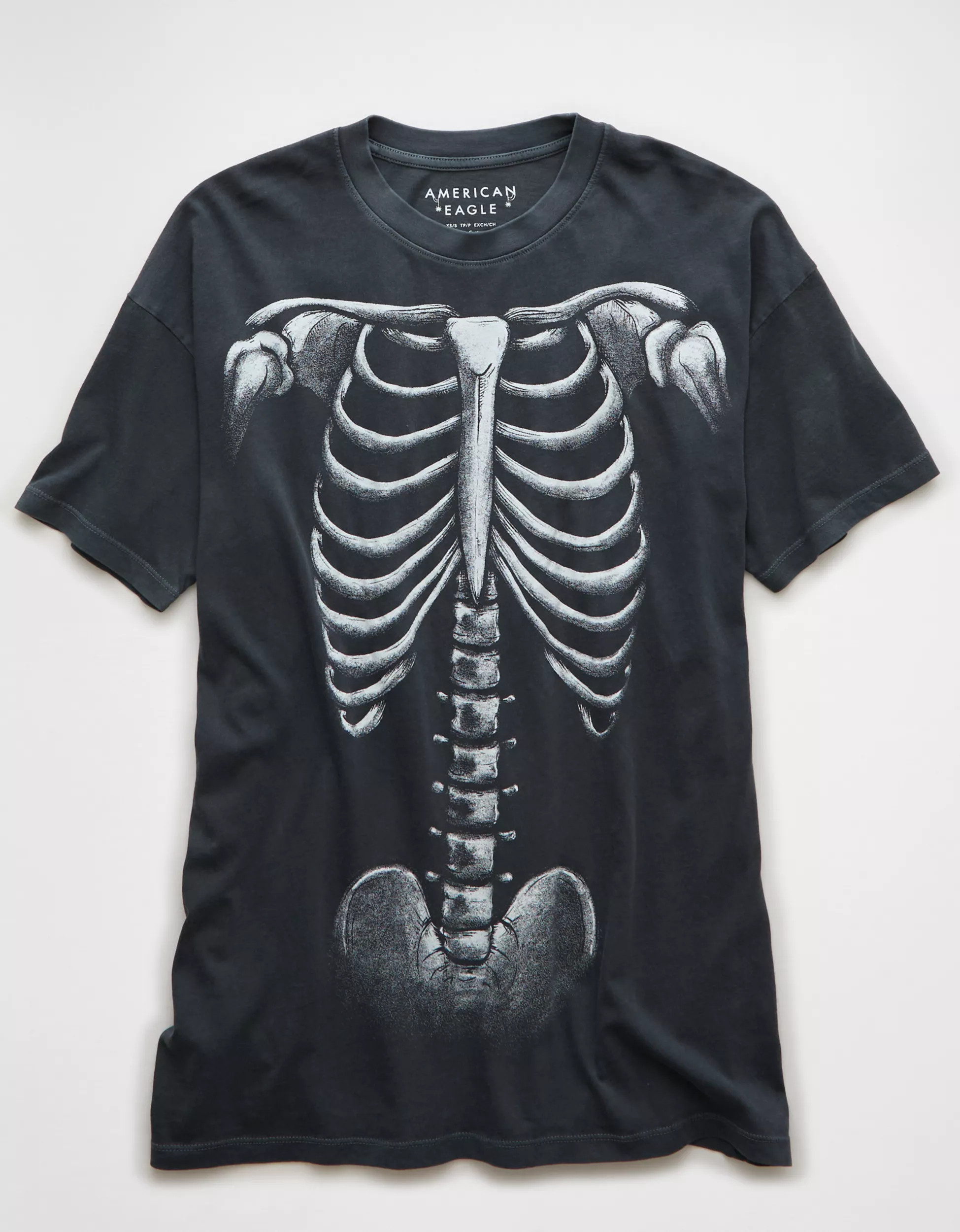 AE Halloween Glow-In-The-Dark Skeleton Graphic T-Shirt | American Eagle Outfitters (US & CA)