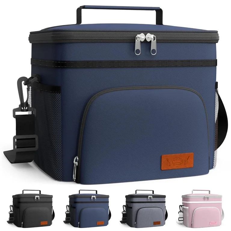 HOTOR Insulated Lunch Box for Men and Women, Portable Soft Cooler Bag with 4 Pockets, Adjustable ... | Walmart (US)