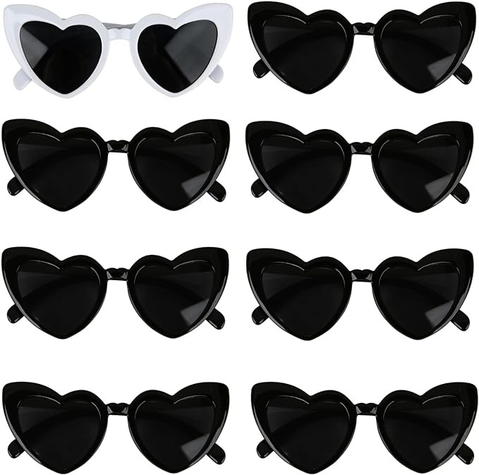 8 Pairs Bachelorette Party Heart Shaped Sunglasses Party Decorations Bridesmaid Proposal Gifts fo... | Amazon (US)