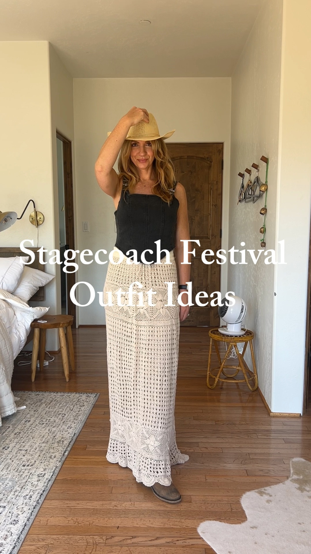 I’m gearing up for this weekend’s Stagecoach festival! If you’re looking for ideas for a country concert outfit I’ve got a bunch! & more coming soon
This black top has a lot of room and stretch. I’m wearing a medium and could size down. 

➰The crochet cream fringe top is super comfy and perfect if you want to show some skin but not fully commit. 😆

➰The sparkly cowgirl boots are from Amazon and fit very tts. I’m in between sizes and could wear a size up or down in them. 

➰These black denim cutoff shorts are the perfect mom length. High rise with a 4 in inseam. Highly recommend! Oh and they have some stretch! 

🤠And I’m thinking I’m going to be wearing a whole lot of this woven cowgirl hat this summer! 
YEE-HAW! 🤠 














Concert outfit | concert date | summer outfit | spring outfit | Nashville outfit 

#LTKFestival #LTKover40 #LTKVideo #LTKfindsunder50 #LTKstyletip