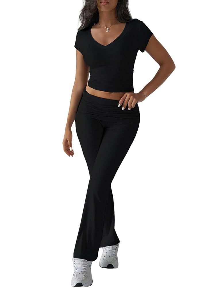 Women Two Piece Sets Workout Outfits Lounge Matching Pants Tracksuit Streetwear | Amazon (US)
