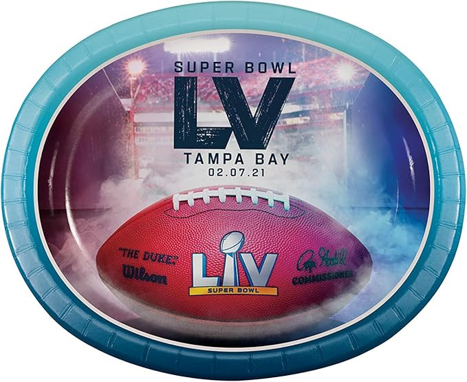 Super Bowl Oval Paper Plates, 24 ct | Amazon (US)