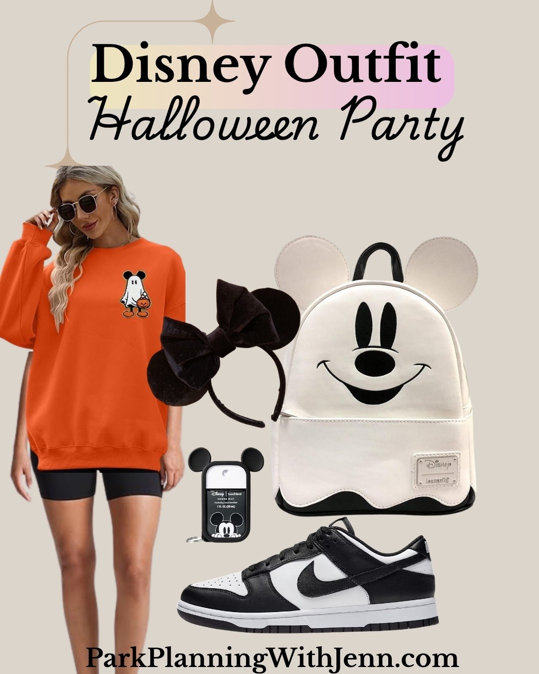 Women’s Disney Halloween Biker Shorts Outfitt