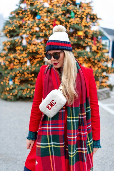 The cutest sherpa belt bag ❤️ can be monogrammed and completes a festive holiday outfit. Perfect for travels

#LTKHoliday #LTKover40 #LTKGiftGuide