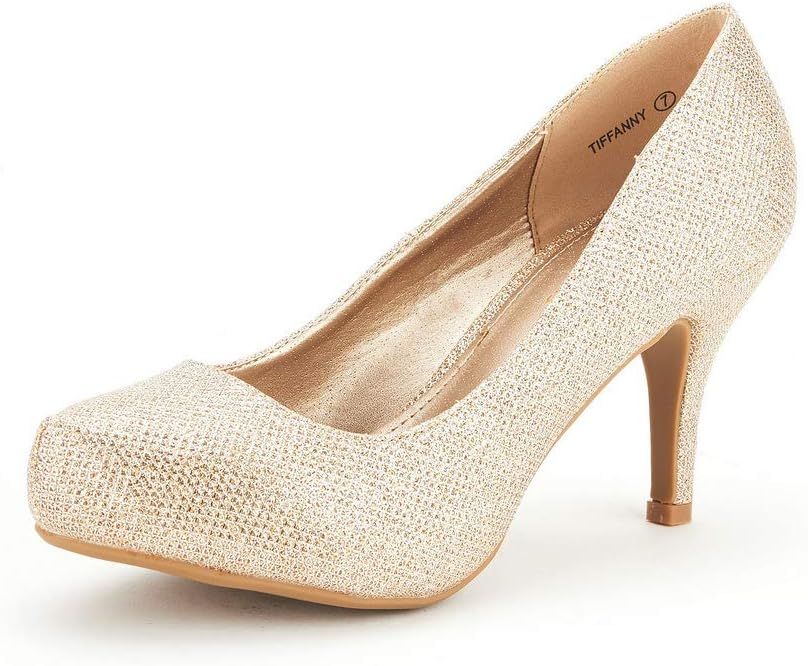 DREAM PAIRS Tiffany Women's New Classic Elegant Versatile Low Stiletto Heel Dress Platform Pumps ... | Amazon (US)