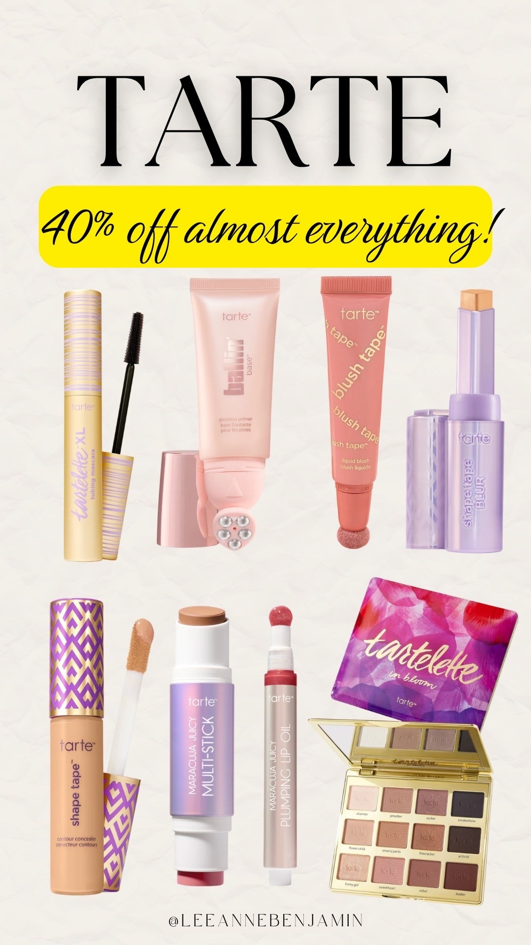 40% off almost everything at Tarte! A great time to stock up on your favorites!

#LTKSaleAlert #LTKBeauty #LTKgrwm
