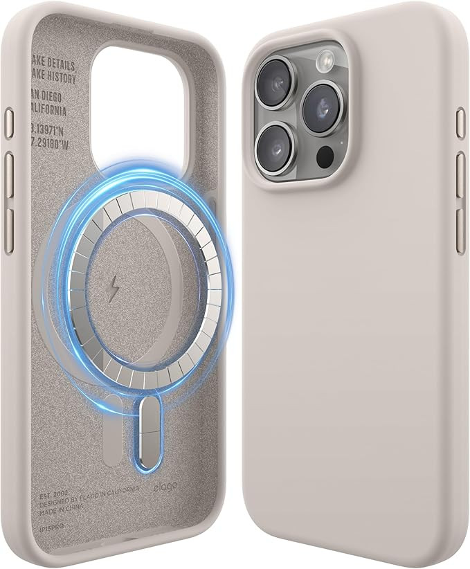 elago Magnetic Silicone Case Compatible with iPhone 15 Pro Case 6.1 Inch Compatible with All MagS... | Amazon (US)