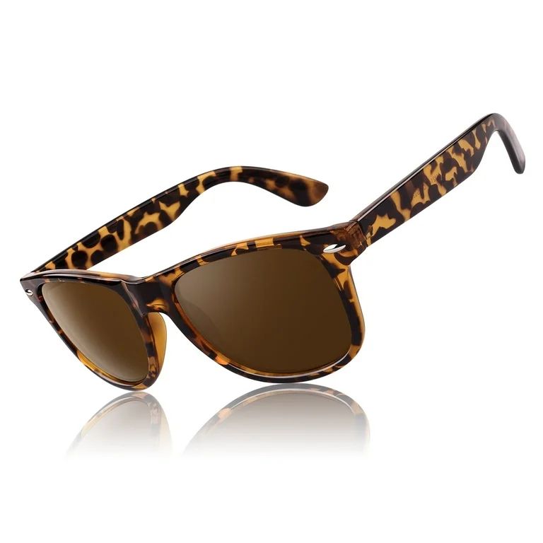 LINVO Classic Retro Polarized Tortoise Brown Sunglasses for Men Women Fishing Driving Hiking - Wa... | Walmart (US)
