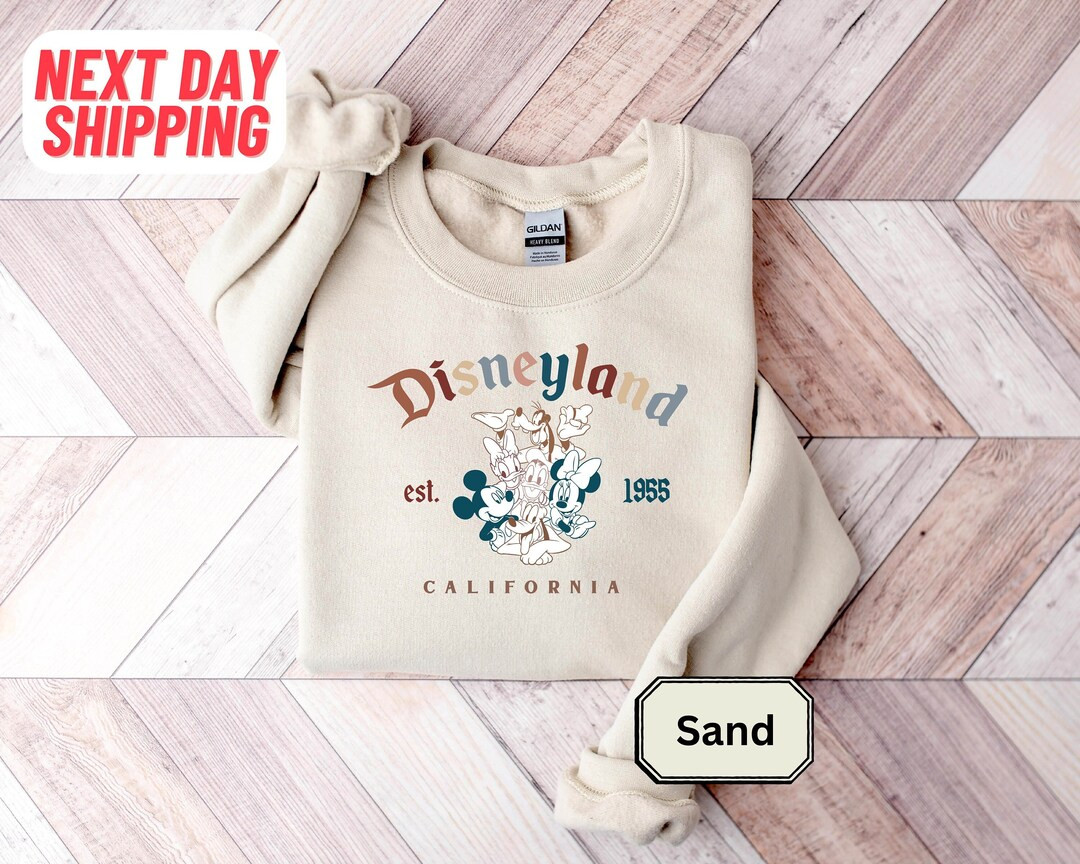 Retro Disneyland Est 1955 California Sweatshirt, Disneyland Sweatshirt, Disney Family Vacation, F... | Etsy (US)