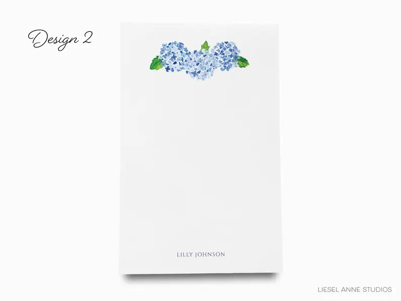Personalized Hydrangea Notepad | Floral Spring To Do List | Etsy (US)