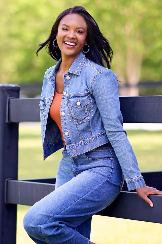 Pearl Denim Jacket | Cato Fashions