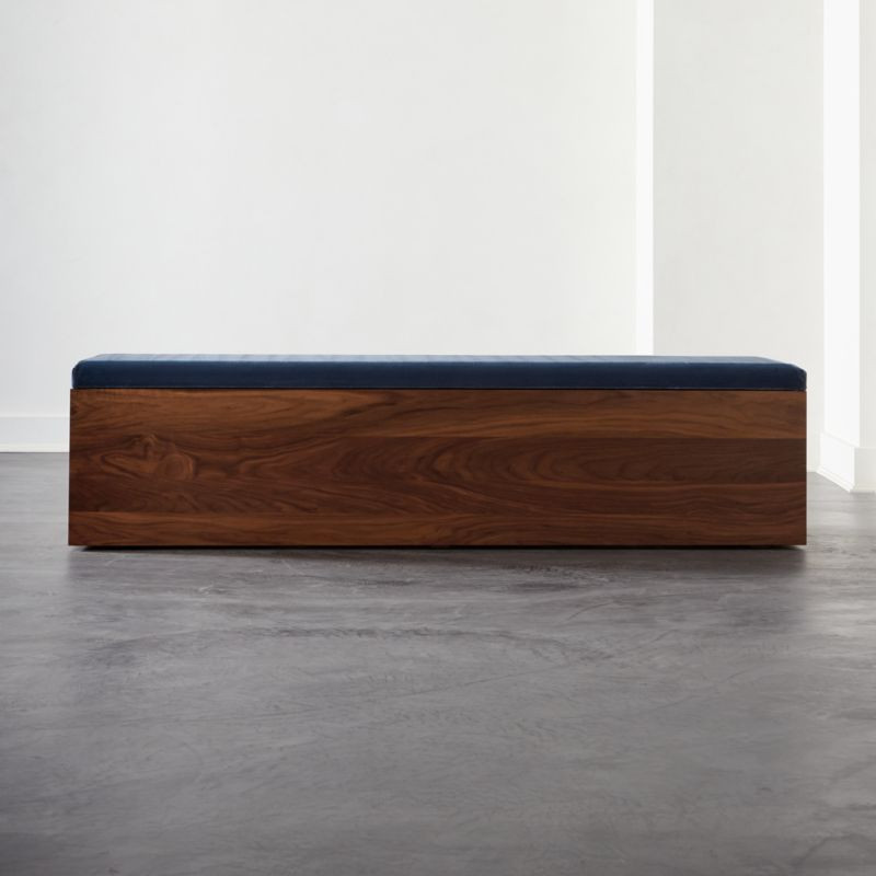 Catch-All Storage Bench Large Faux Mohair + Reviews | CB2 | CB2