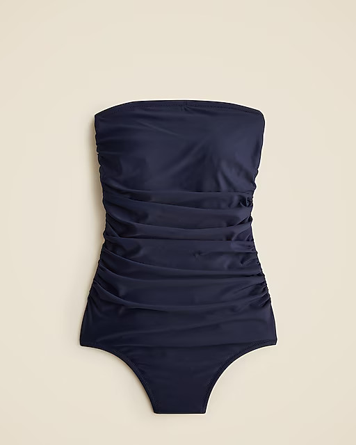 Ruched bandeau one-piece | J. Crew US