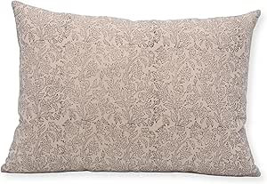 Fabritual Block Print Cotton 14x20 Throw Pillow Covers, Outdoor Farmhouse Rectangular Couch Cushi... | Amazon (US)