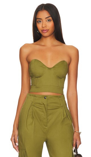 Strapless Corset in Avocado | Revolve Clothing (Global)