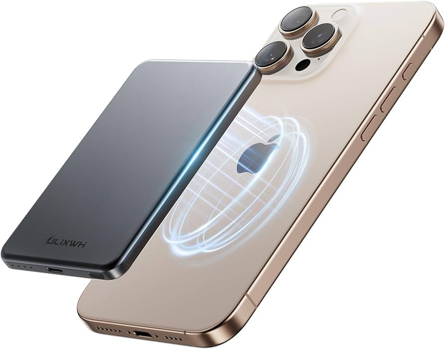 SlimMag Power Bank 5000mAh, Wireless Portable Charger Fast Charging with USB-C Cable, [Perfect fo... | Amazon (US)