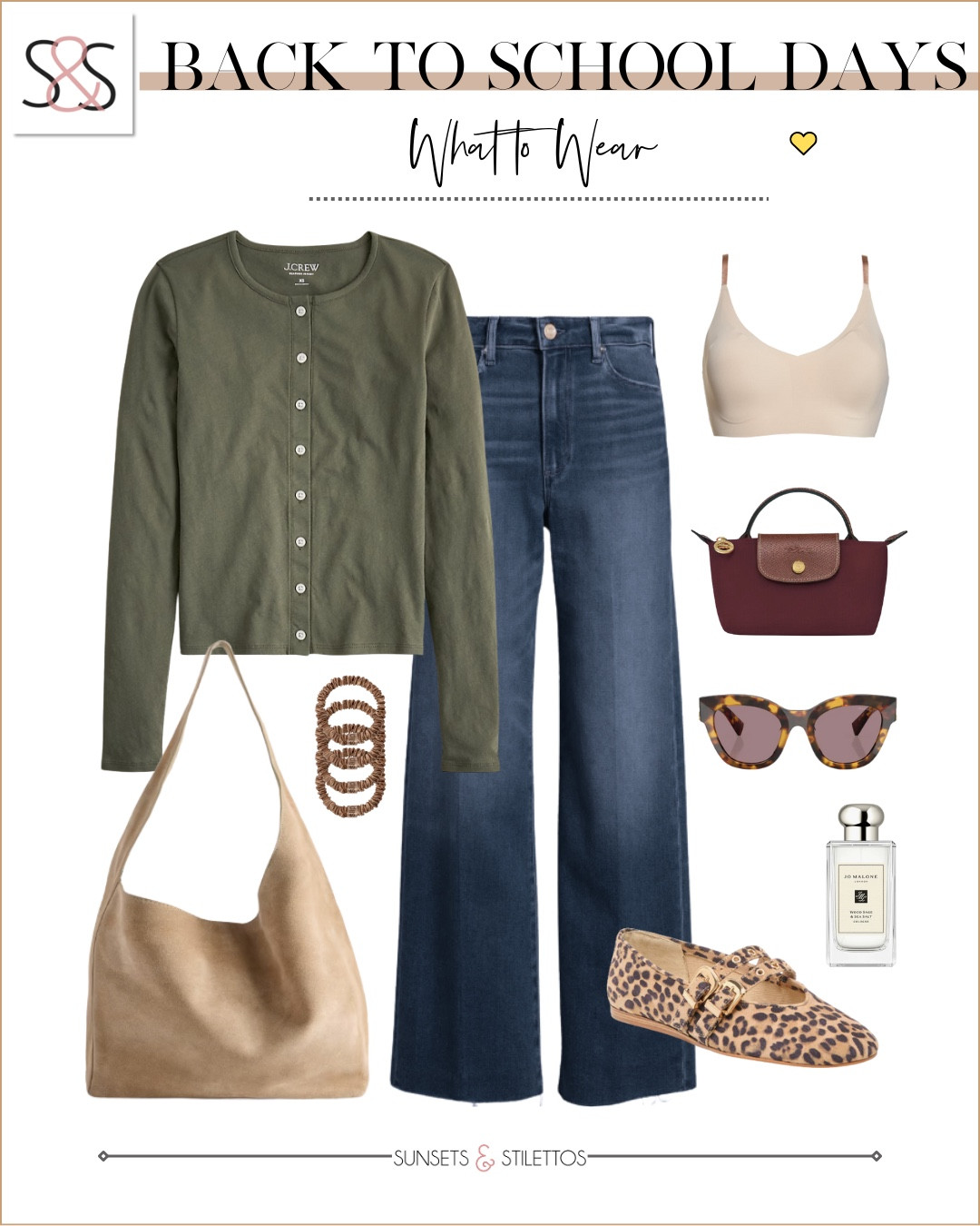 Back-to-school days call for easy layers and a touch of personality. Wide-leg denim, a soft cardigan, and leopard loafers keep things polished but comfortable from first bell to last.

Sunsets and Stilettos back to school outfit, wide leg jeans fall style, leopard loafers women, teacher style over 40, polished casual outfits, cardigan and jeans outfit, neutral tote bag

#LTKOver40 #LTKautumn #LTKWorkwear