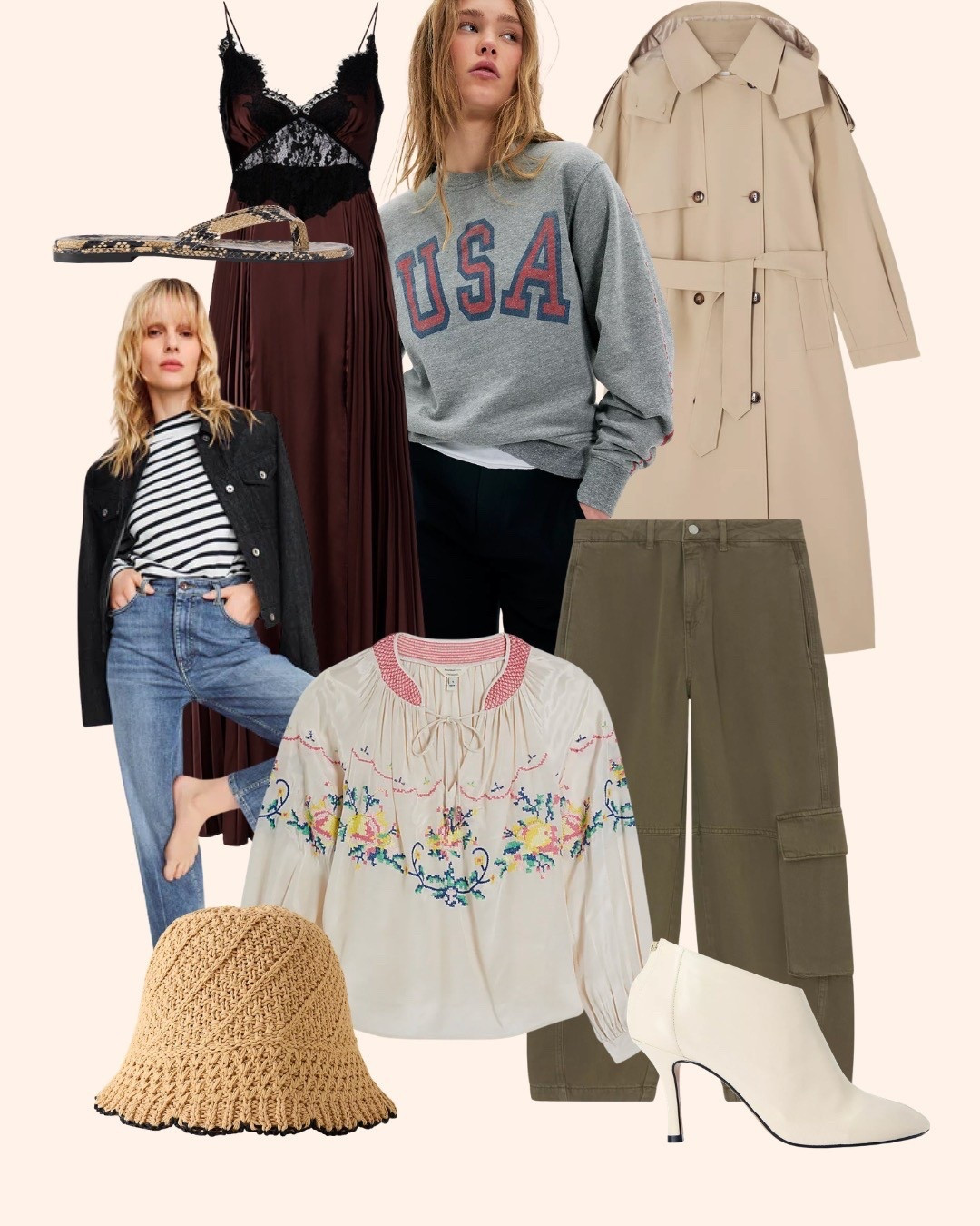 Your Most Wanted this week ✨

Spring Style,
Spring Fashion,
Straight Leg Jeans,
Straw Bucket Hat,
Summer Fashion,
Grey Sweatshirt,
Oversized Hoodie,
High Heel Boots,
White Boots,
Satin Maxi Dress,
Lace-Trimmed Dress,
Long Sleeve Blouse,
Cream Embroidered Blouse,
Straight Khaki Trousers,
Hooded Trench Coat,
Leather Flip Flops,
Snake Print Flip Flops

#LTKeurope #LTKspring #LTKuk