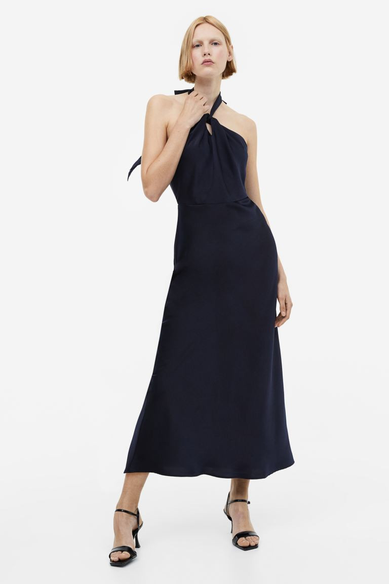 Satin Halterneck Dress | H&M (US + CA)