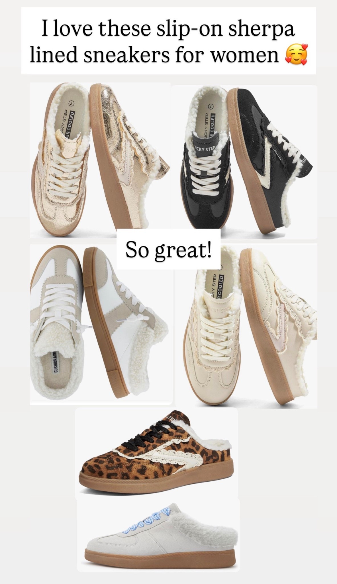 Sherpa lined sneakers for women are so cozy! These are my favorites! 

#LTKootd
