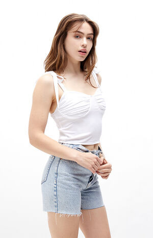 Kendall & Kylie Ruched Bustier Corset Top | PacSun | PacSun