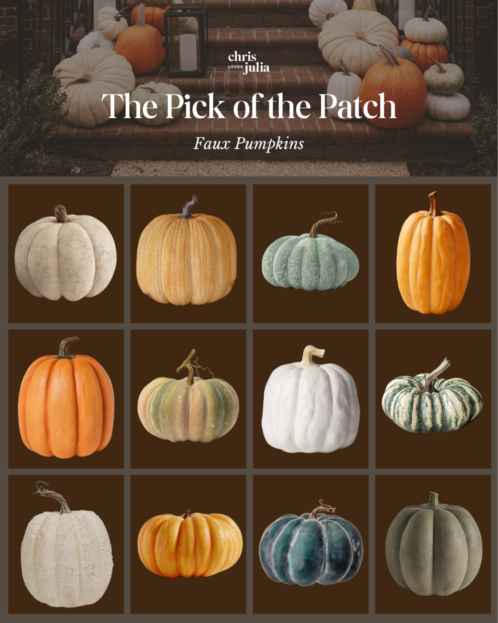 All of the pumpkins on my porch are faux 🤫 and no one has to know! Shop my picks for outdoor faux pumpkins that will look great with your decor year after year.

Fall, Halloween decor

#LTKHome #LTKSeasonal #LTKFallSale