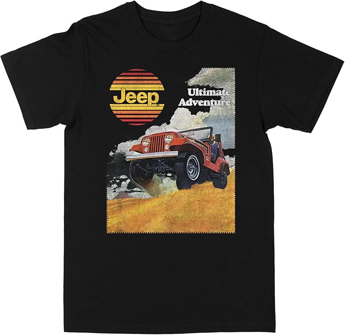 Men's T-Shirt Jeep Cotton Graphic Tee Adventure Ready Style | Amazon (US)