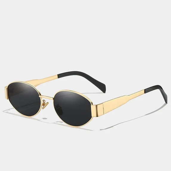 2026 European and American round-frame sunglasses for women, high-end fashionable glasses for lad... | Walmart (US)