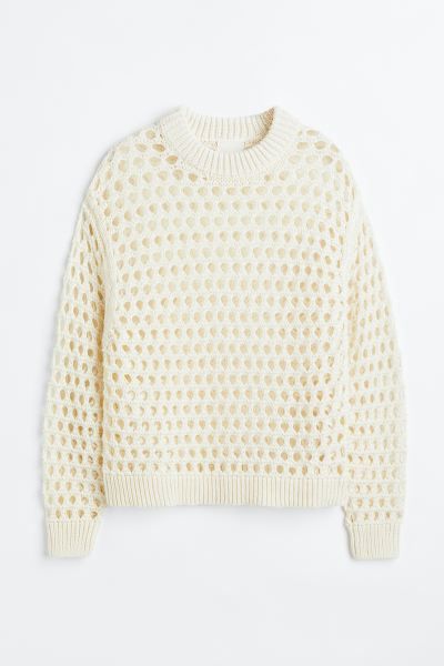 Oversized Pointelle-knit Sweater | H&M (US + CA)