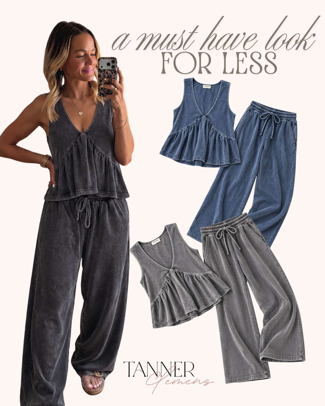 This look for less set is SUCH good quality and it is impossible to just pick one color.  

 #LTKootd #LTKSaleAlert #LTKPetite
