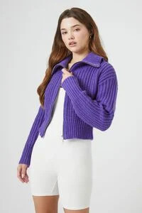 Ribbed Zip-Up Sweater | Forever 21 (US)
