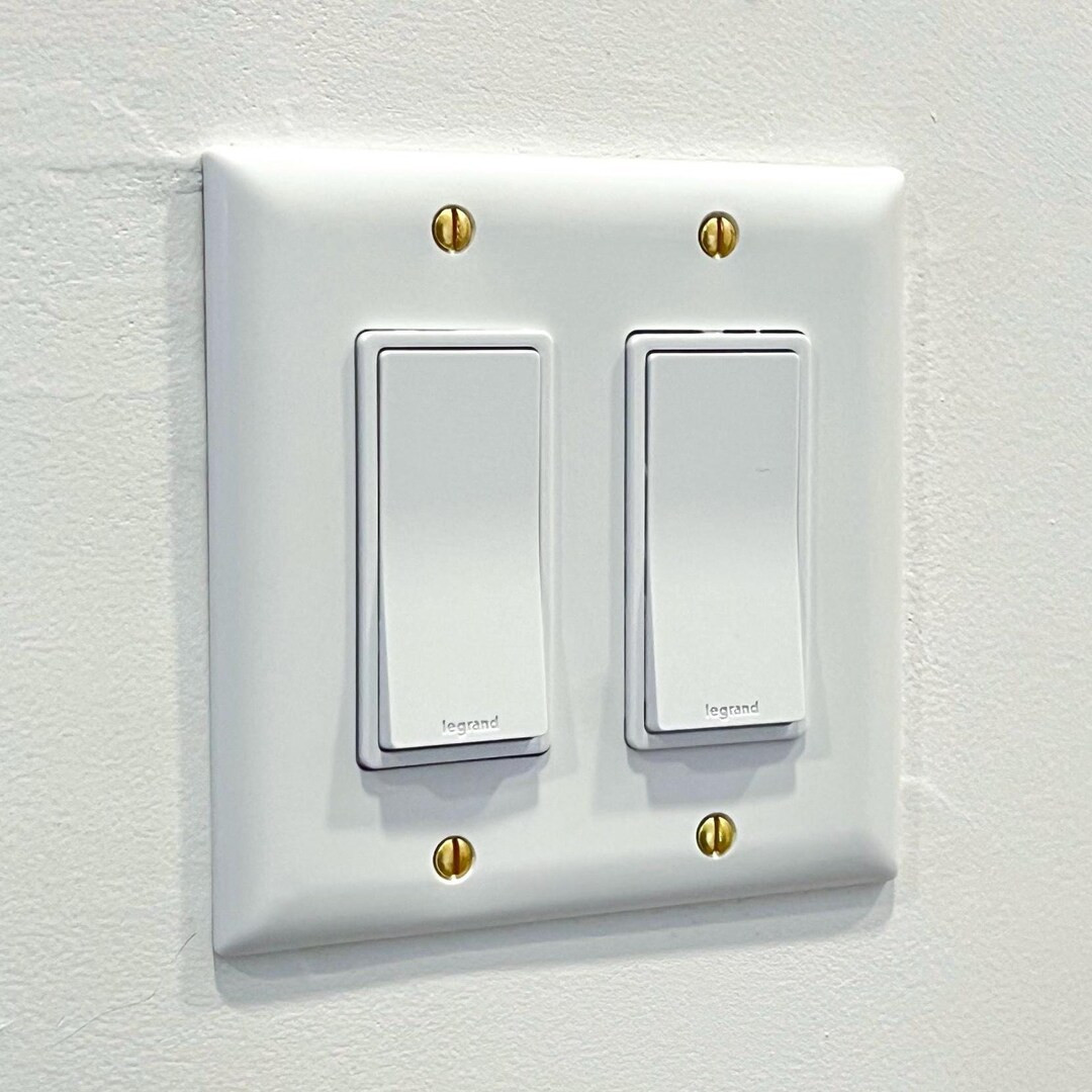 Premium Brass & Stainless Steel Hardware for Light Switch and Outlet Plates - Etsy | Etsy (US)