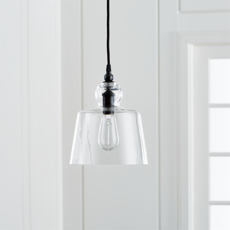 Lander Antique Bronze Pendant Light 9" dia. x 11"H | Crate & Barrel
