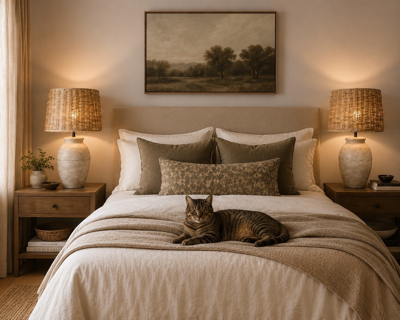 These woven lamps from Target Threshold are giving high-end coastal farmhouse vibes 🤎✨
The texture, the warm glow, the neutral ceramic base… absolutely perfect for creating that cozy designer bedroom feel without overdoing it. Paired them on both sides of the bed and instantly fell in love.

#LTKmomlife #LTKmorningroutine #LTKstorytime
