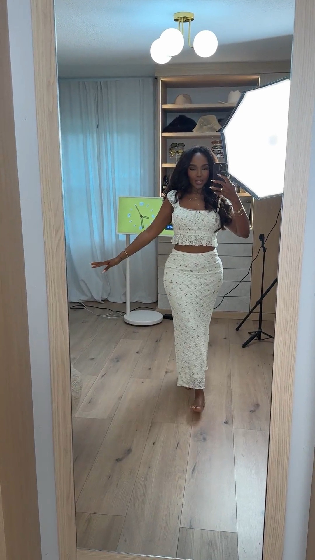 Scroll to shop this soft floral set 🤍

This is one of those effortless sets that looks instantly put together without trying—lightweight, flattering, and perfect for warmer days. Styled together for a polished look, but each piece can easily be worn separately to maximize your wardrobe and lower your cost per wear.

Perfect for Mother’s Day brunch, spring events, vacation dinners, or a casual date night.

📏 Measurements: 5’4”, 140 lbs, 34D bust, 27” waist, 40” hips

Follow me on Instagram and YouTube @kirasfashionfinds

