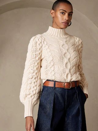 Ticino Puff-Sleeve Sweater | Banana Republic (US)