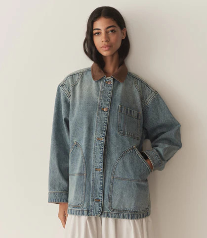 D�?EN Pascual Jacket -- Deveraux Wash - Size - Xxs Cotton Button Up | DOEN