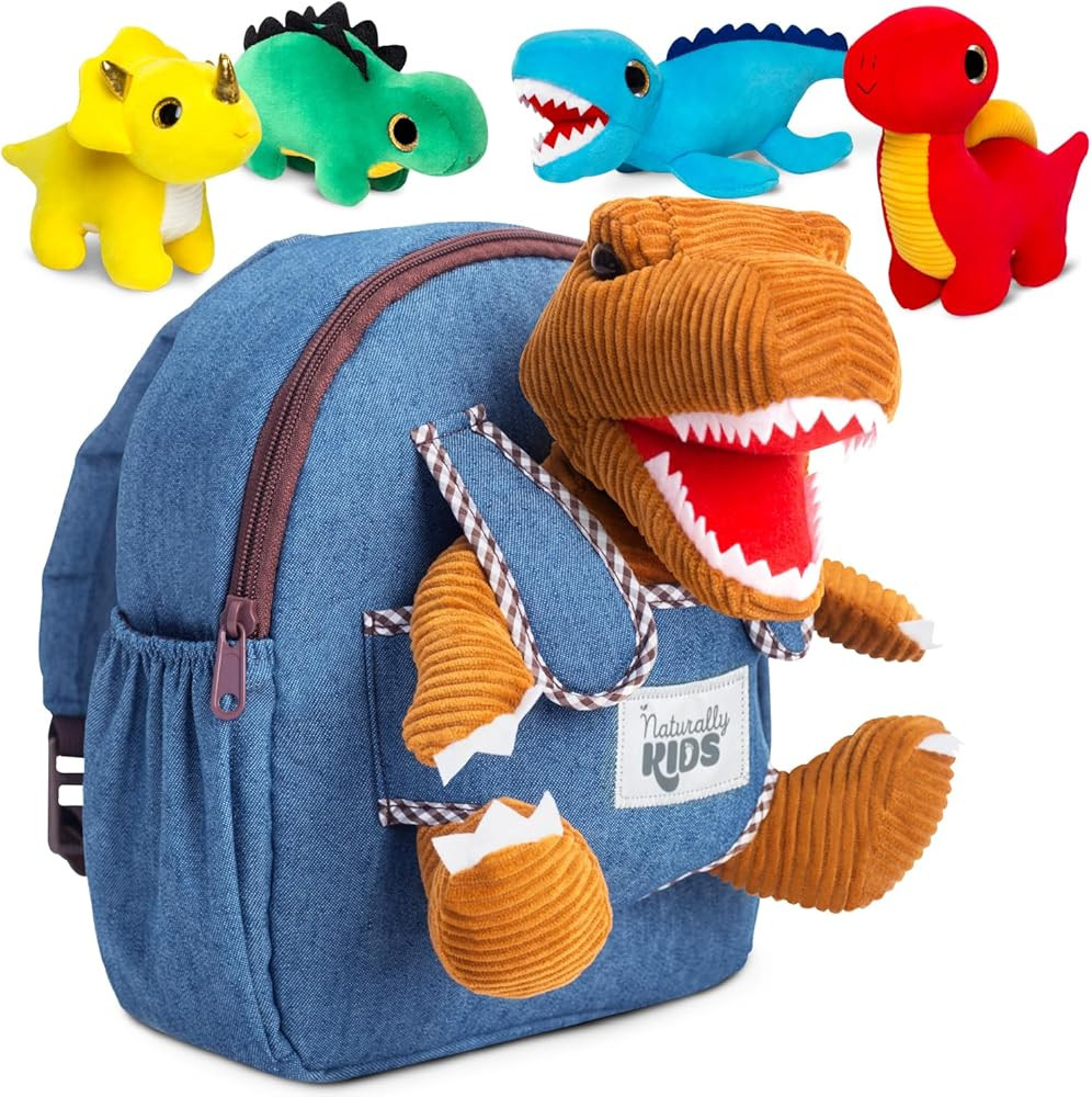 Toddler Dinosaur Backpack w Plush Dinosaur Toys for Kids 2-5, Gifts for 2-5 Year Old Boys, Girls | Amazon (US)