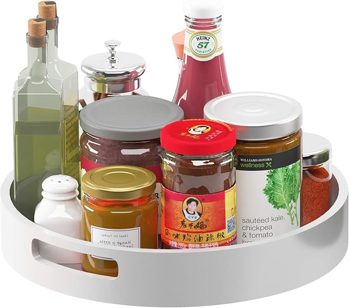 Homerays 10 Inch Lazy Susan Turntable, Kitchen Single Tier Bamboo Lazy Susan Cabinet Organizer, 3... | Amazon (US)