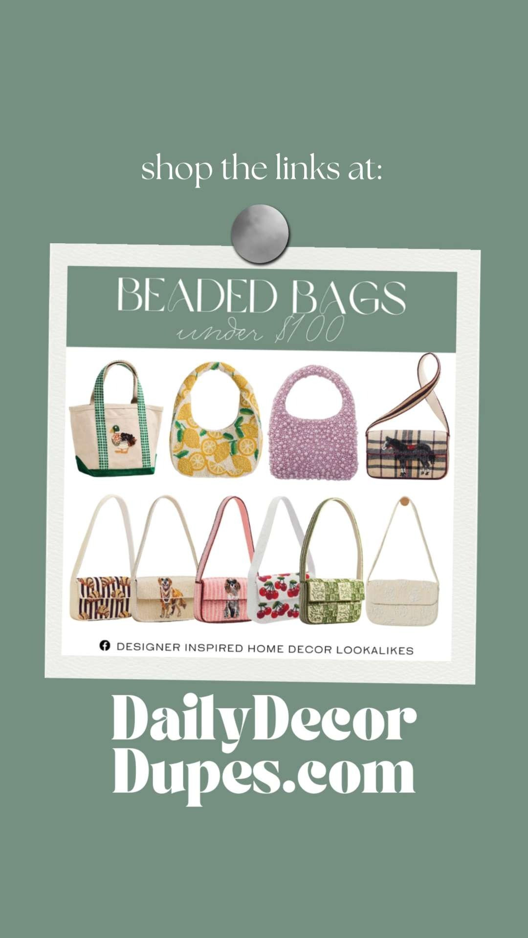 Beaded Bags under $100. Fashionable Beaded Handbags. Colorful Beaded Clutches. Affordable Beaded Bags.Staud Bag Lookalikes. Designer Dupe Beaded Bags. Handmade Beaded Bags. Beaded Bag Dupes Like Staud. Staud Tommy Bag/Purse Dupe.     

Home more affordable option find copy cat similar look for less budget friendly affordable cheap cheaper beautiful pretty. Clearance sale coupon code discount code promo code luxury lookalike look a like Inspo inspiration inspired by idea ideas Love like these? I share multiple every day in my FB group.
#beadedbags #bagunder100 #stylishbags #staudtommybag #beadedpurse #fashionbag #fashioninspo #stylishbags  

 #LTKFindsUnder100 #LTKStyleTip