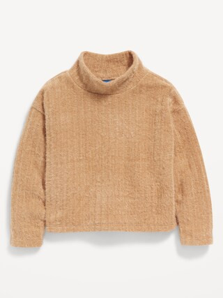 Cozy-Knit Mock-Neck Cropped Sweater for Toddler Girls | Old Navy (US)