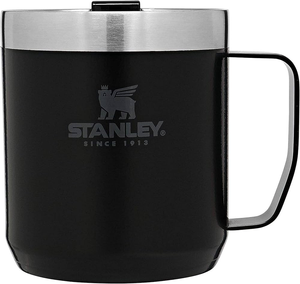 Stanley Stay Hot Camp Mug - Durable 18/8 Stainless Steel Insulated Mug - Splash-Free Tritan™ Dr... | Amazon (US)