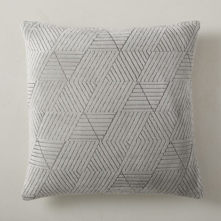 Geo Facet Jacquard Velvet Pillow Cover | West Elm (US)