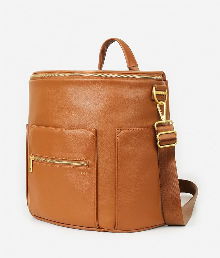 FAWN DESIGN The Original Diaper Bag, Faux Leather Diaper Bag Backpack, Vegan Leather, Large Capac... | Amazon (US)