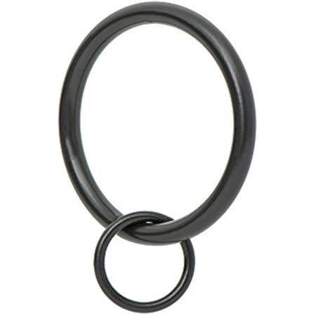 Urbanest Metal Curtain Drapery Eyelet Rings, 2-inch Inner Diameter, Set of 28, Black | Amazon (US)
