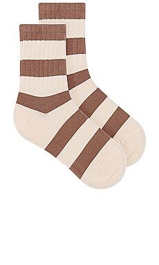 Casa Clara Rugby Socks in Cocoa Stripe from Revolve.com | Revolve Clothing (Global)