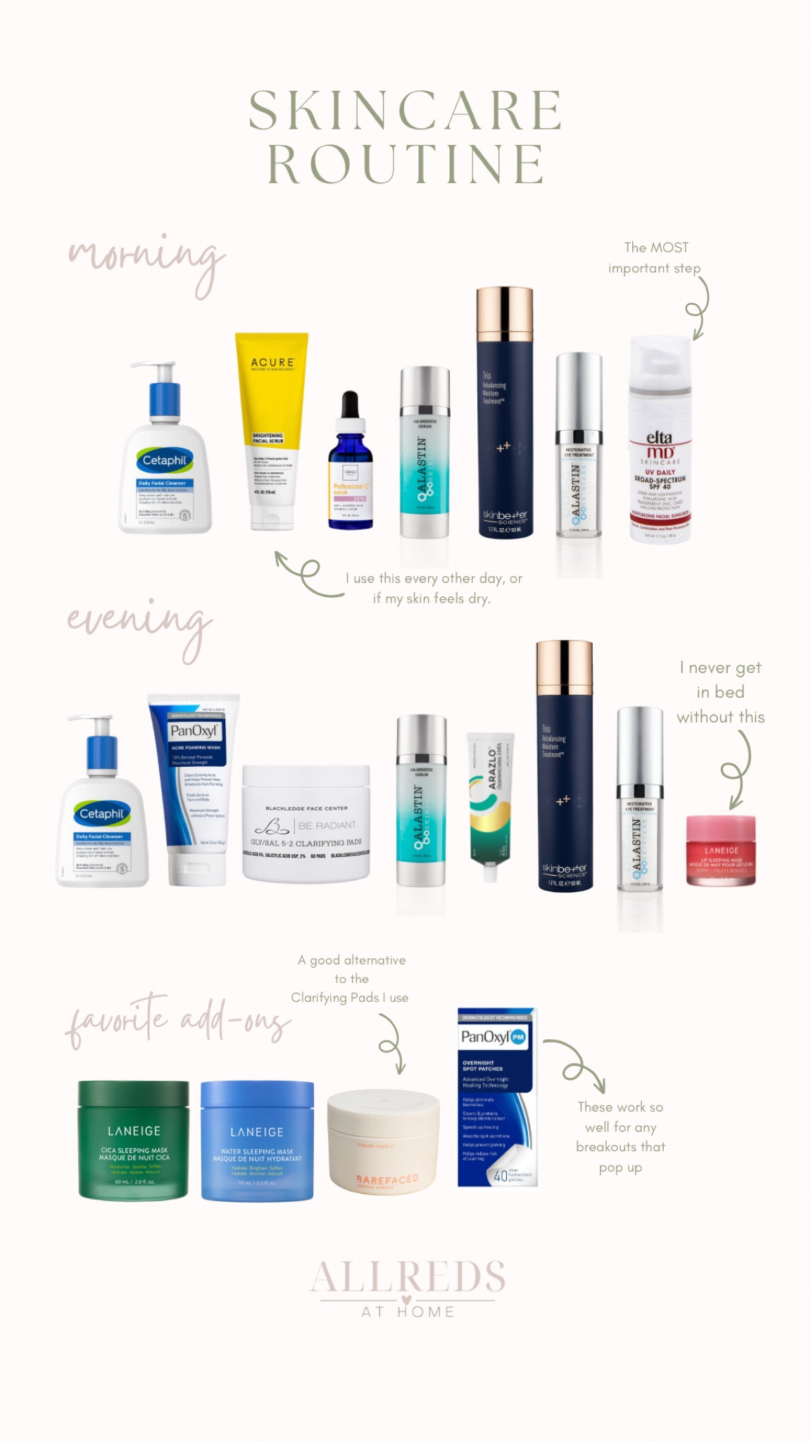 My skin care routine! A little bit of this and that and everything in between 

#LTKbeauty